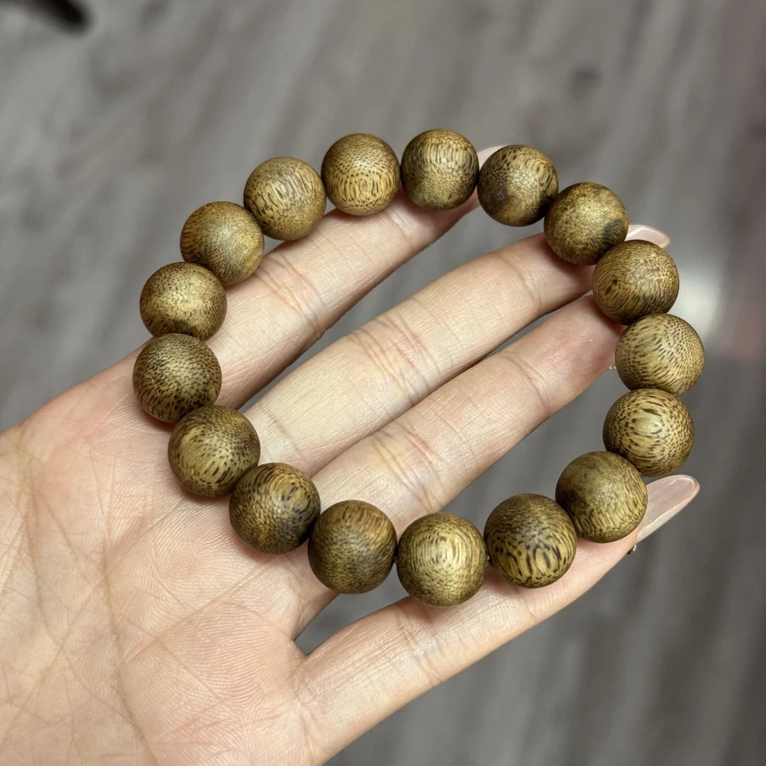 沉香【地主专属】3 G67961-沉香圆珠手串-尺寸13mm左右