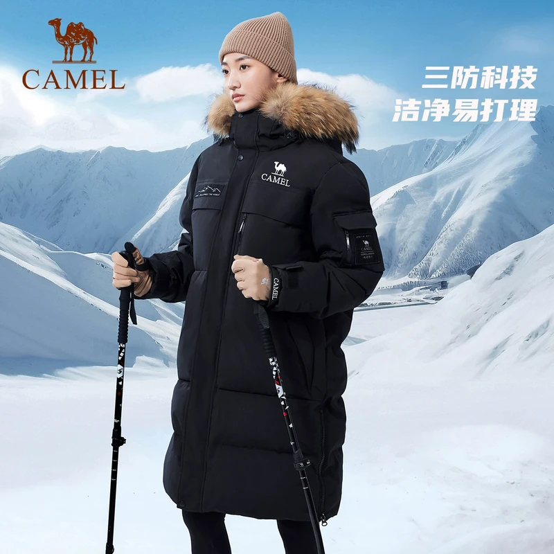 【西伯利亚鹅绒三防体】骆驼户外极寒羽绒服2025冬季男女长款外套