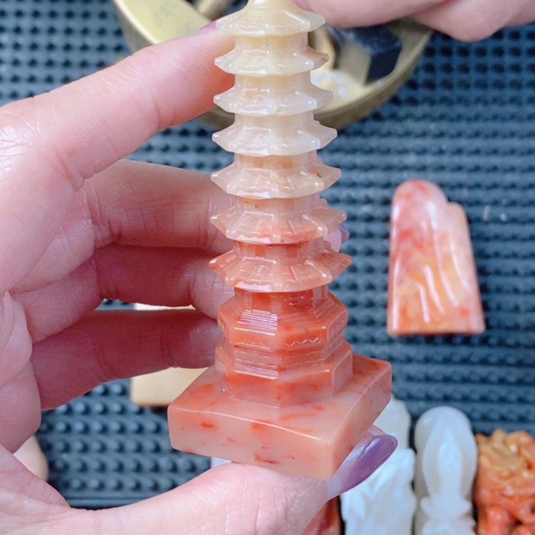 坐***钱寿山石现场直播手工制作