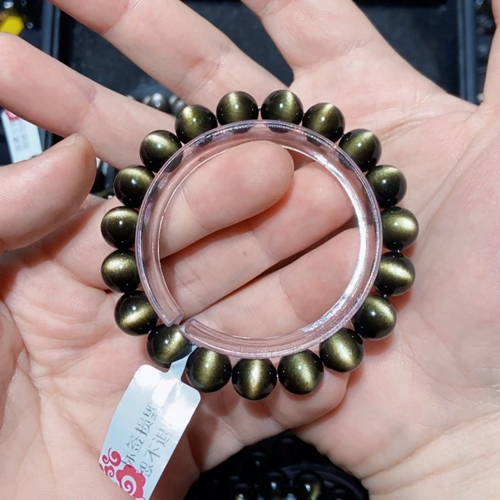 黑曜岩未镶嵌手串v****a