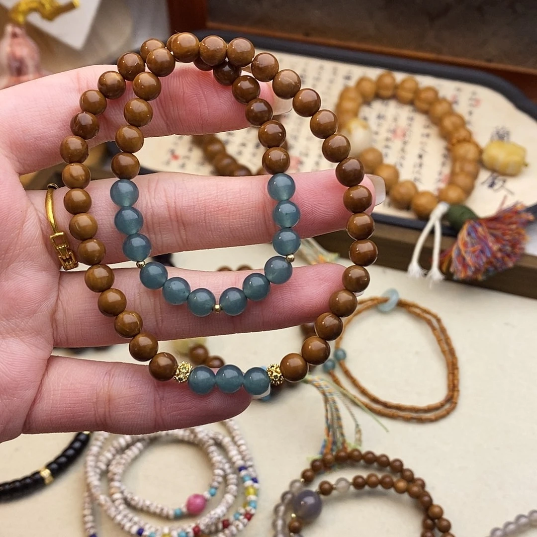 库克未镶嵌手串蓝水06