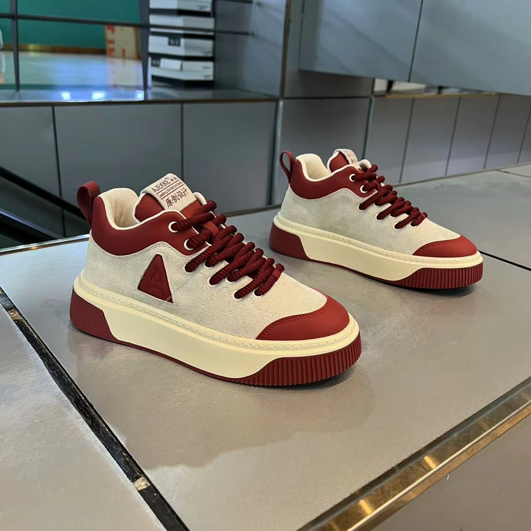 2024秋季时尚新款个性潮流舒适厚底百搭低帮休闲男鞋（皮鞋码）