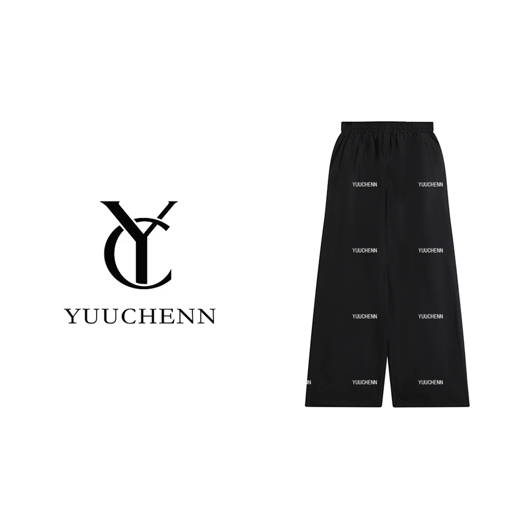 YUUCHENN运动休闲裤女秋冬极简风时尚户外简约直筒阔腿裤CD1A0480
