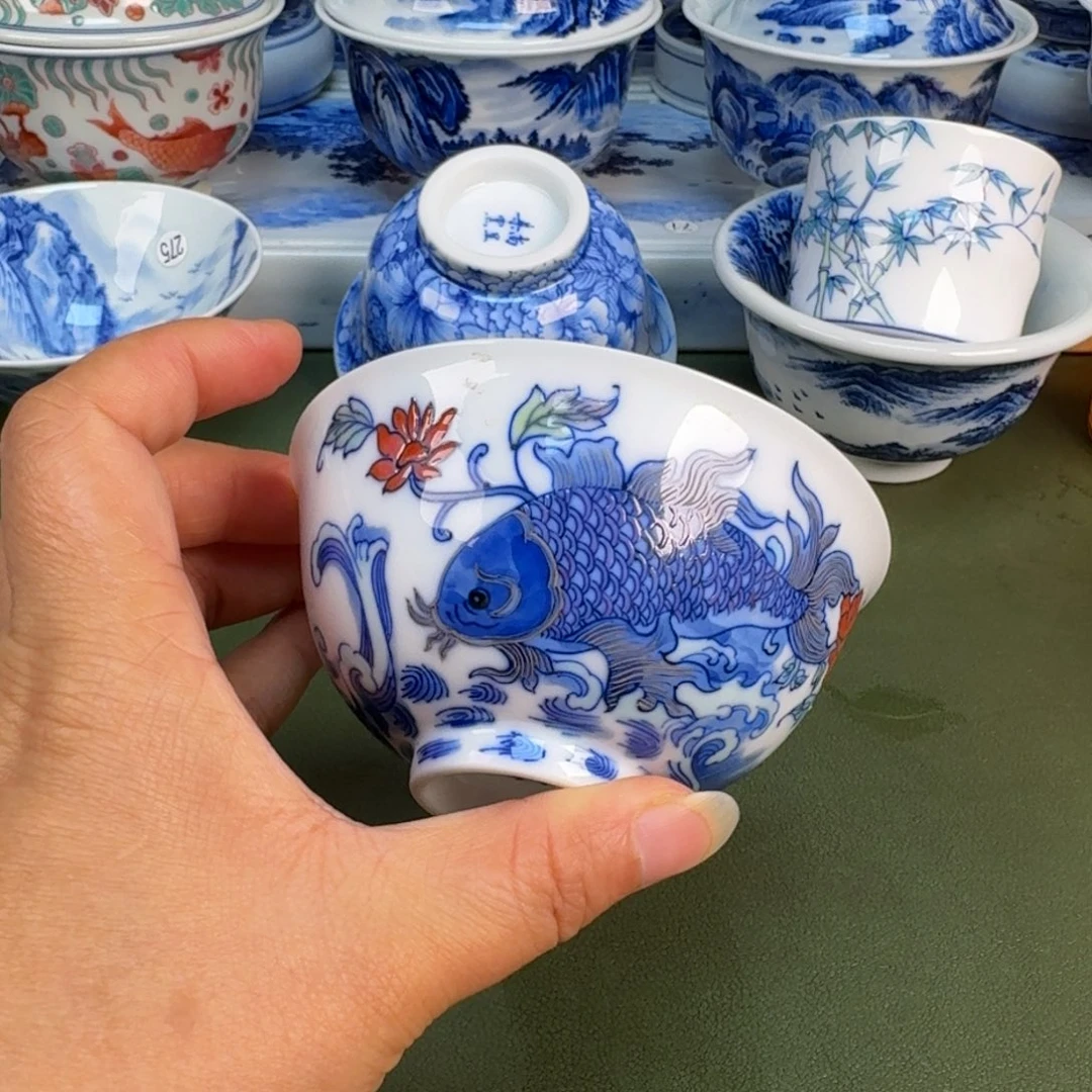 陶景德镇纯手绘茶具圆圆277