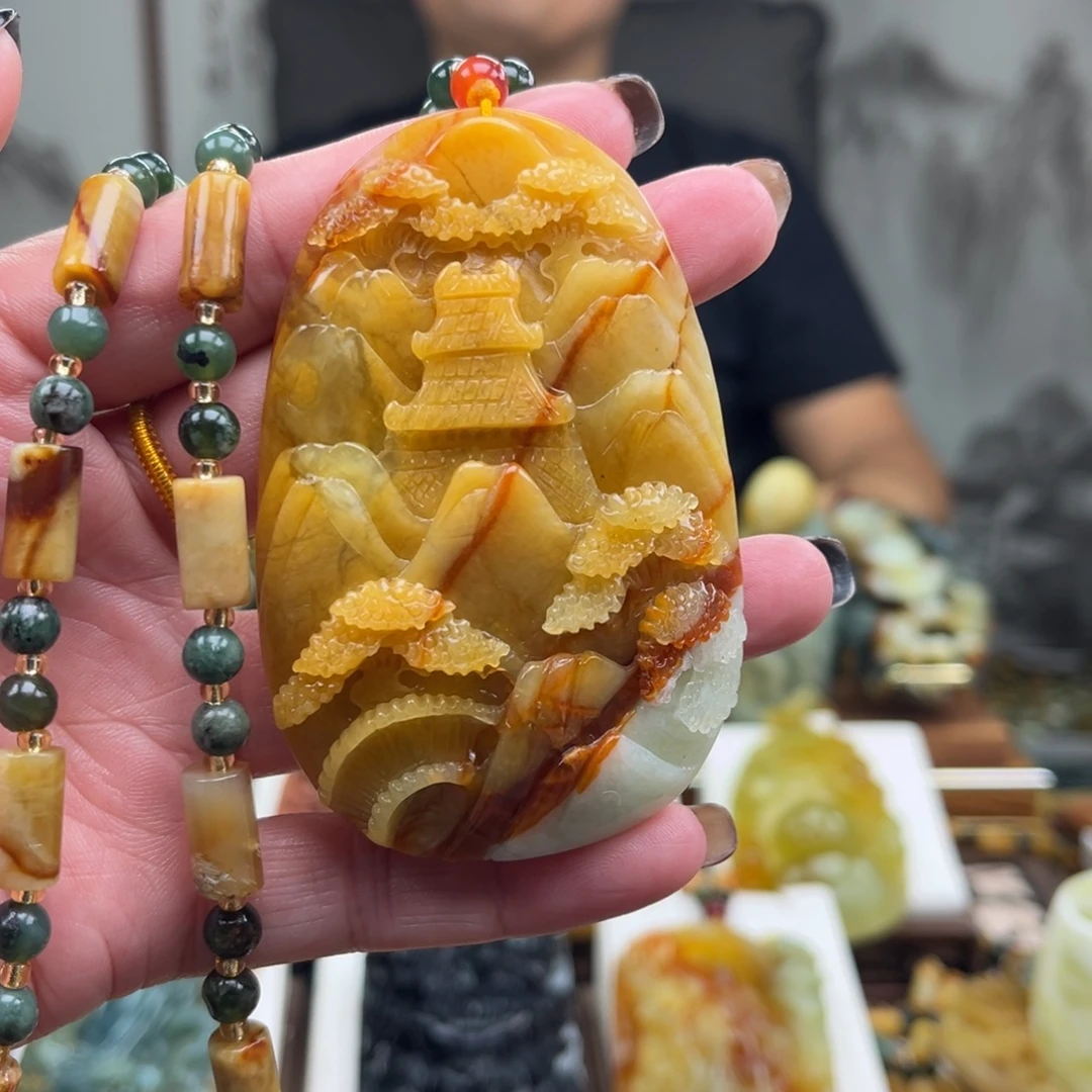 岫玉未镶嵌挂件挂件