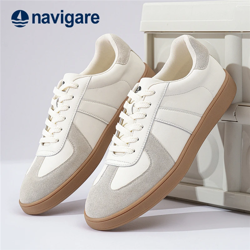 Navigare意大利小帆船休闲鞋子男鞋新款低帮百搭透气男款德训鞋