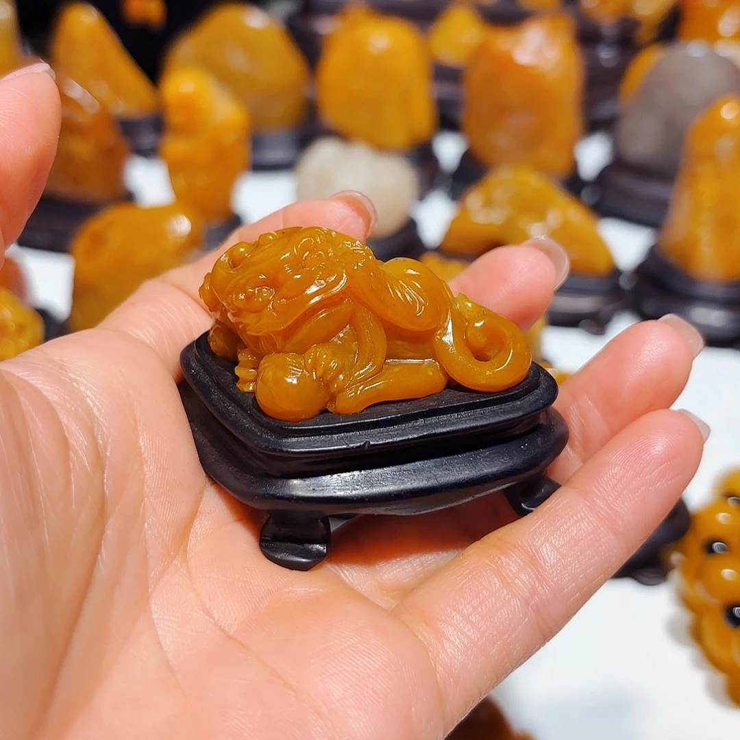 田黄石南*岚石雕石雕石雕