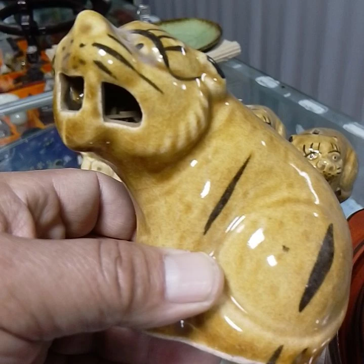 繁***简陶瓷磁州窑黄釉存钱罐