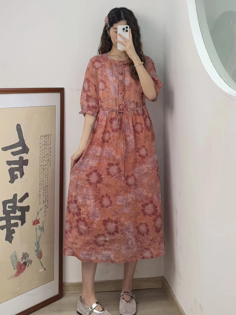 【原创设计】9901款爆款时尚显瘦长款女装夏季连衣裙
