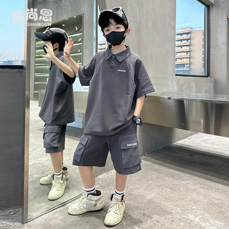 男童套装夏装2025新款儿童运动短袖衣服大童夏季帅气男孩炸街童装