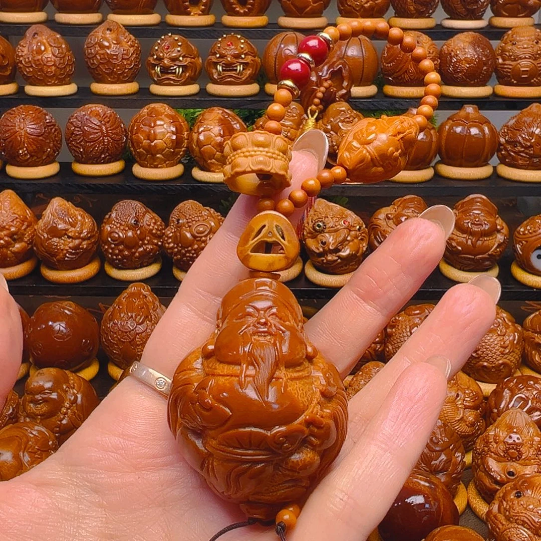 宫***林橄榄核手串/手链官帽财神一个4.1高穿配橄榄核