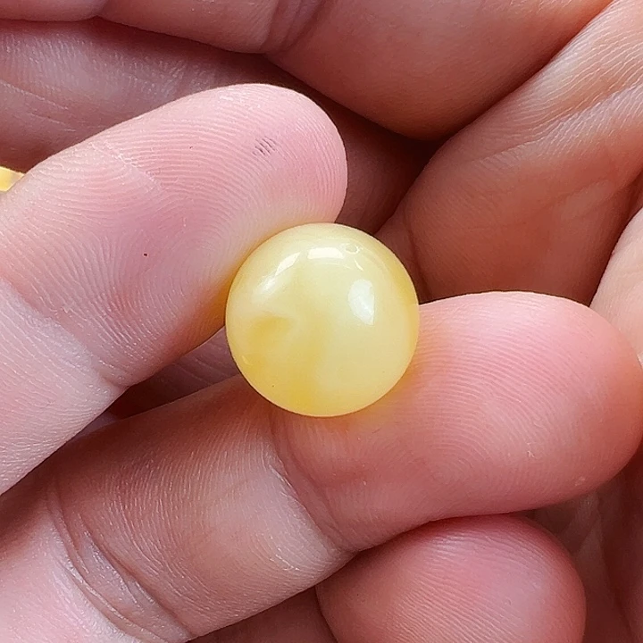 蜜蜡未镶嵌珠宝奇石单珠15mm，打孔不退