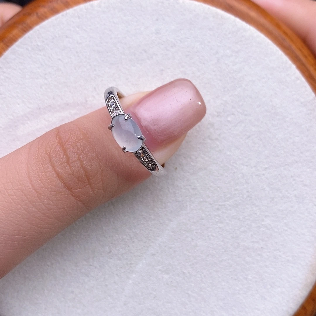 翡翠银S925镶嵌戒指