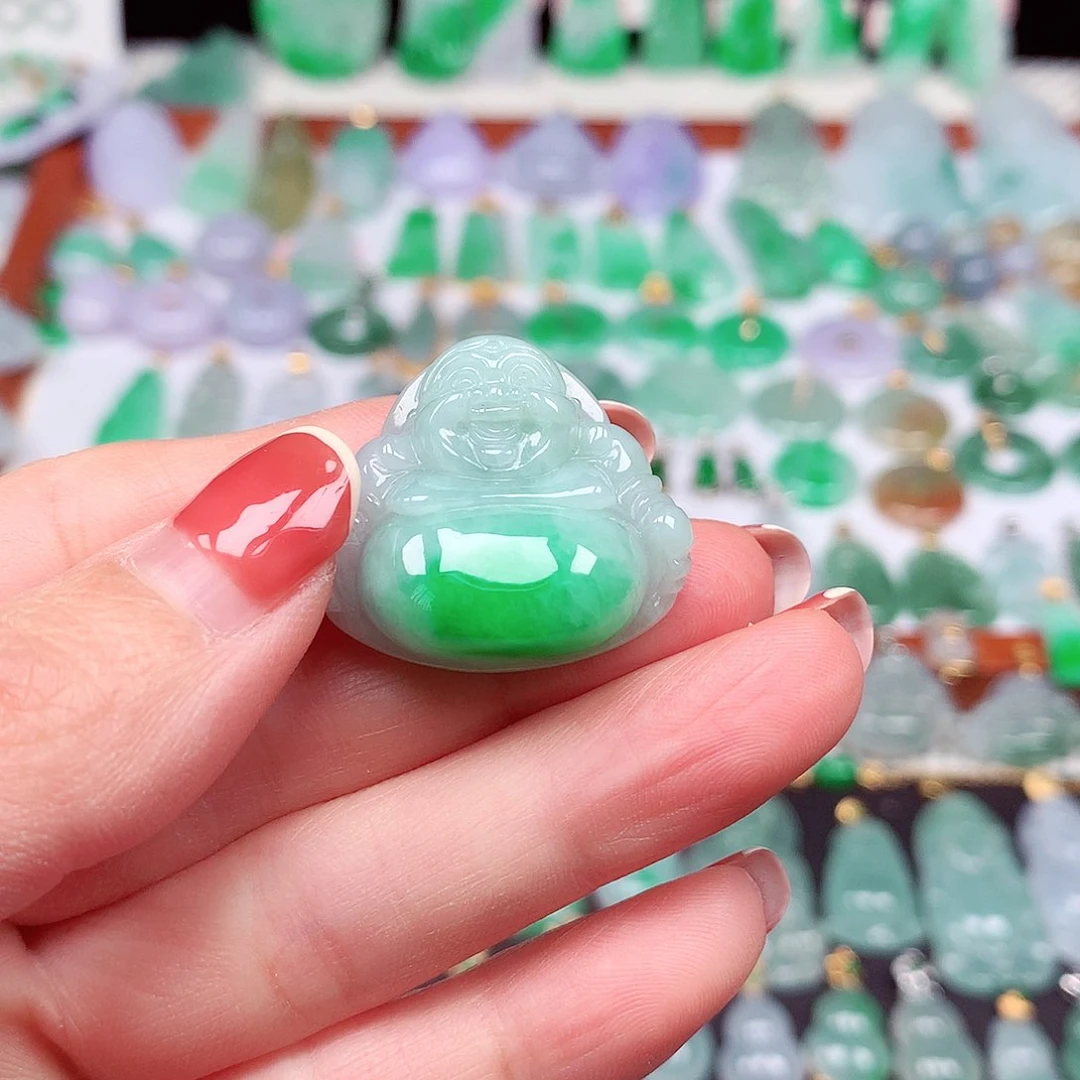 翡翠颈饰未镶嵌天然翡翠A货