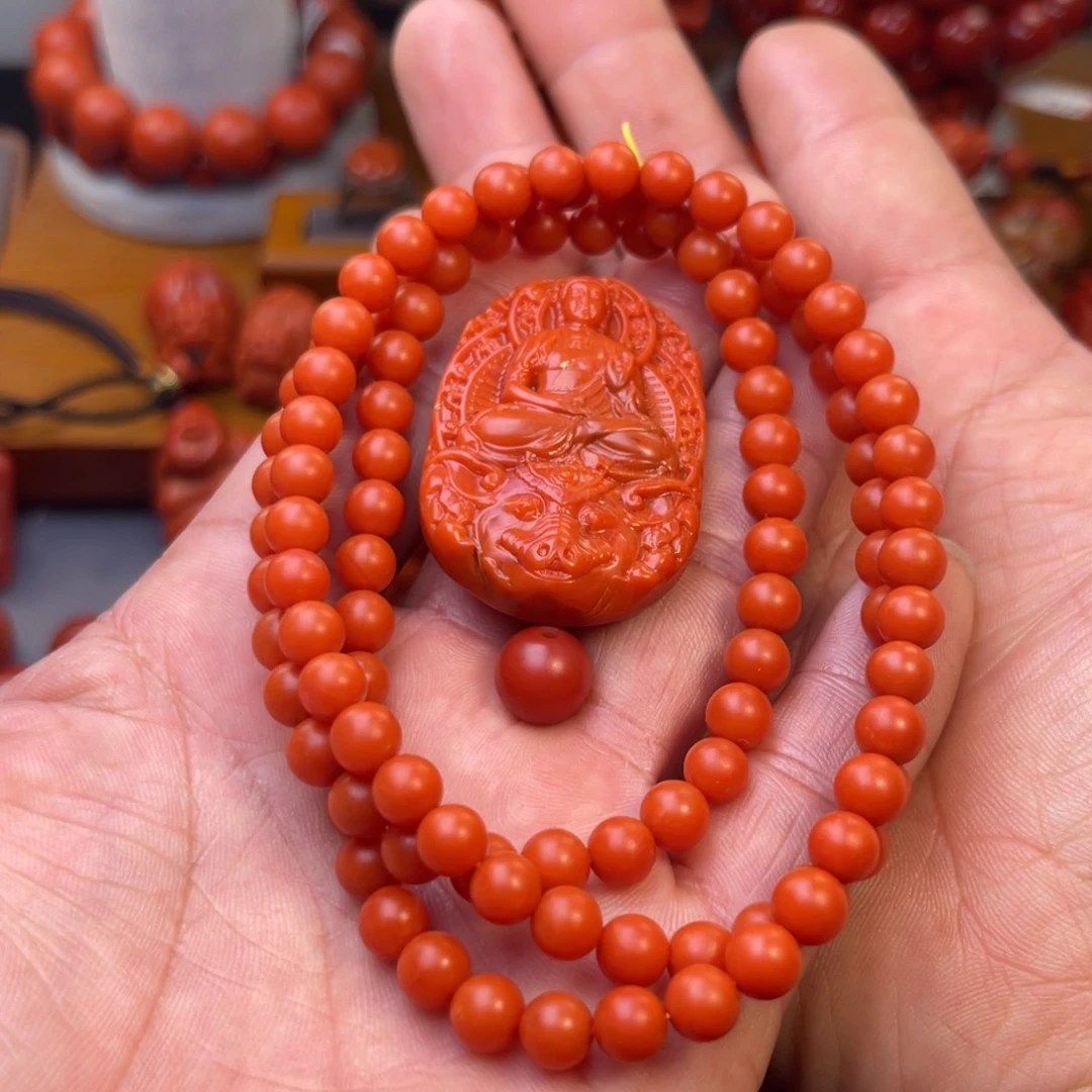 我***哥南红玛瑙未镶嵌保山精工套装