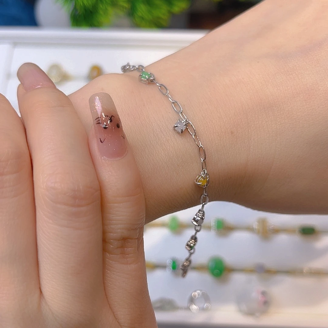 翡翠戒指银S925镶嵌