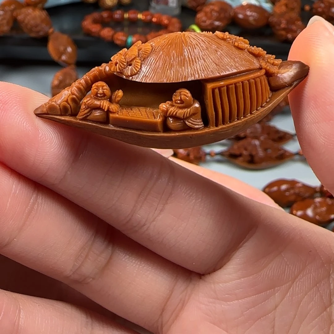 手串橄榄核核舟记单籽