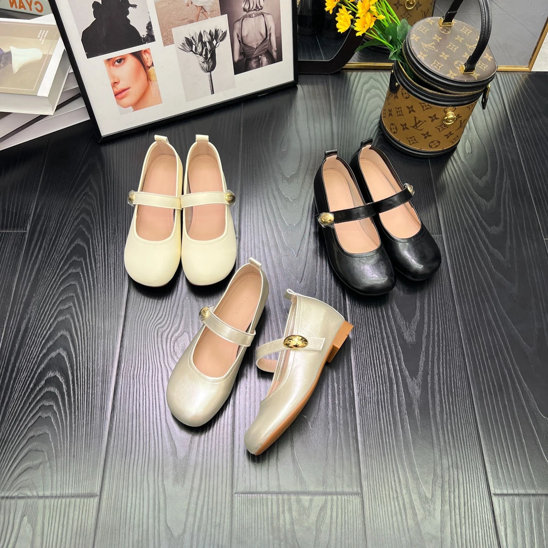 5cm内增高浅口单鞋圆头软底时尚百搭魔术贴小金豆一字带玛丽珍鞋