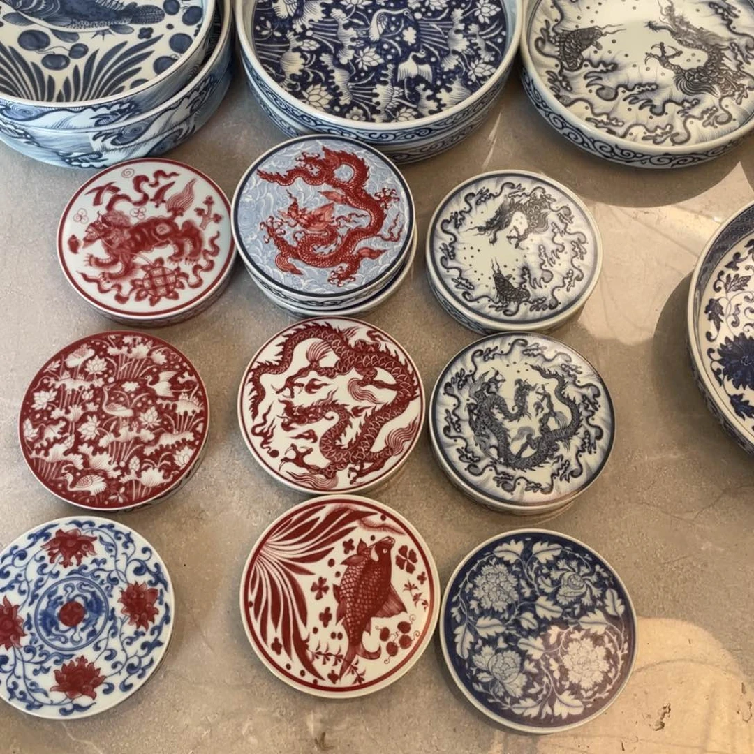 瓷片景德镇九个盖置