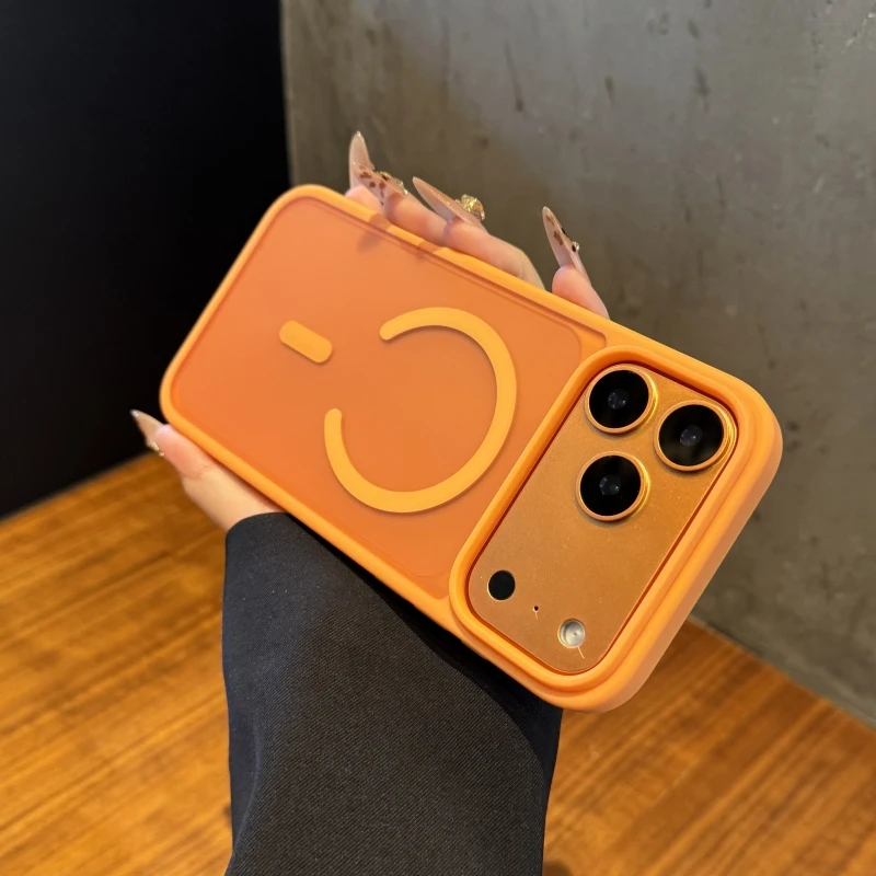 适用于苹果17promax手机壳简约iPhone17磁吸16防摔防指纹15防滑14