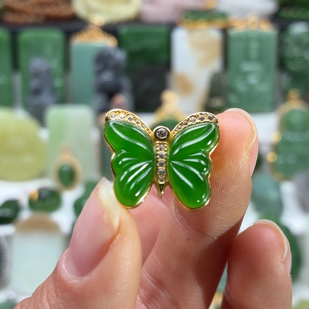 和田玉银S925镶嵌颈饰