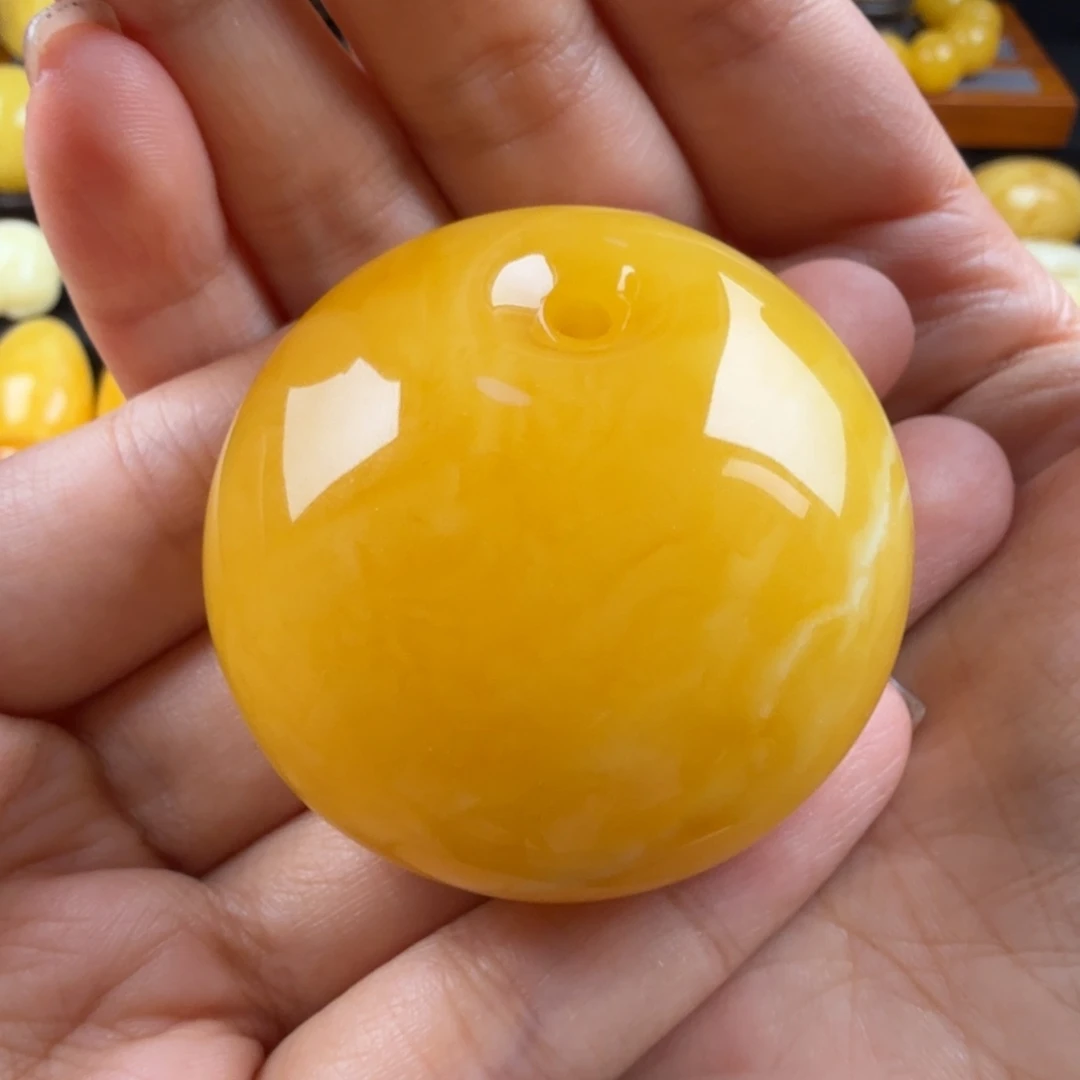 琥珀未镶嵌颈饰纯天然琥珀蜜蜡无优化