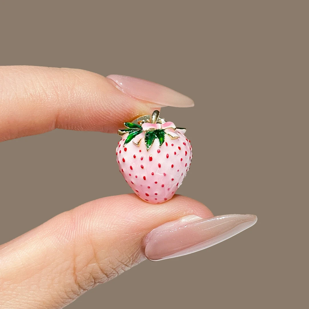 锌合金胸针 韩版清新甜美时尚个性潮流卡通奶油草莓气质胸花配饰