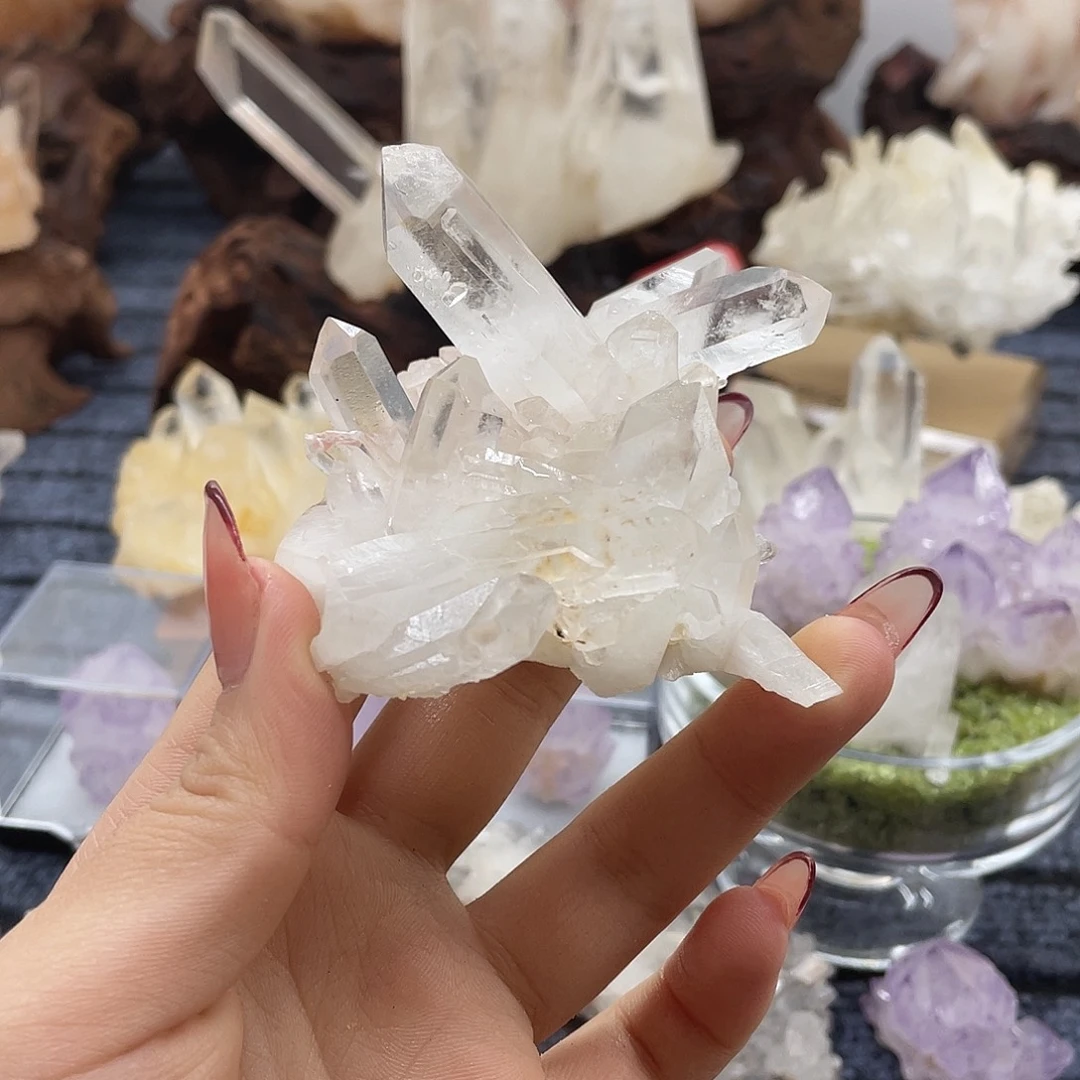 G****银S925镶嵌珠宝半成品水晶