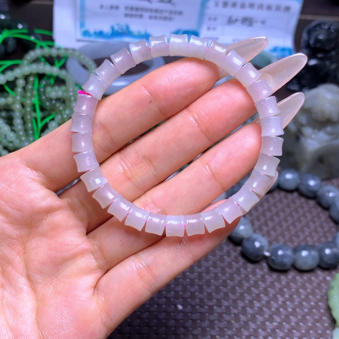 和田玉未镶嵌手串卡7