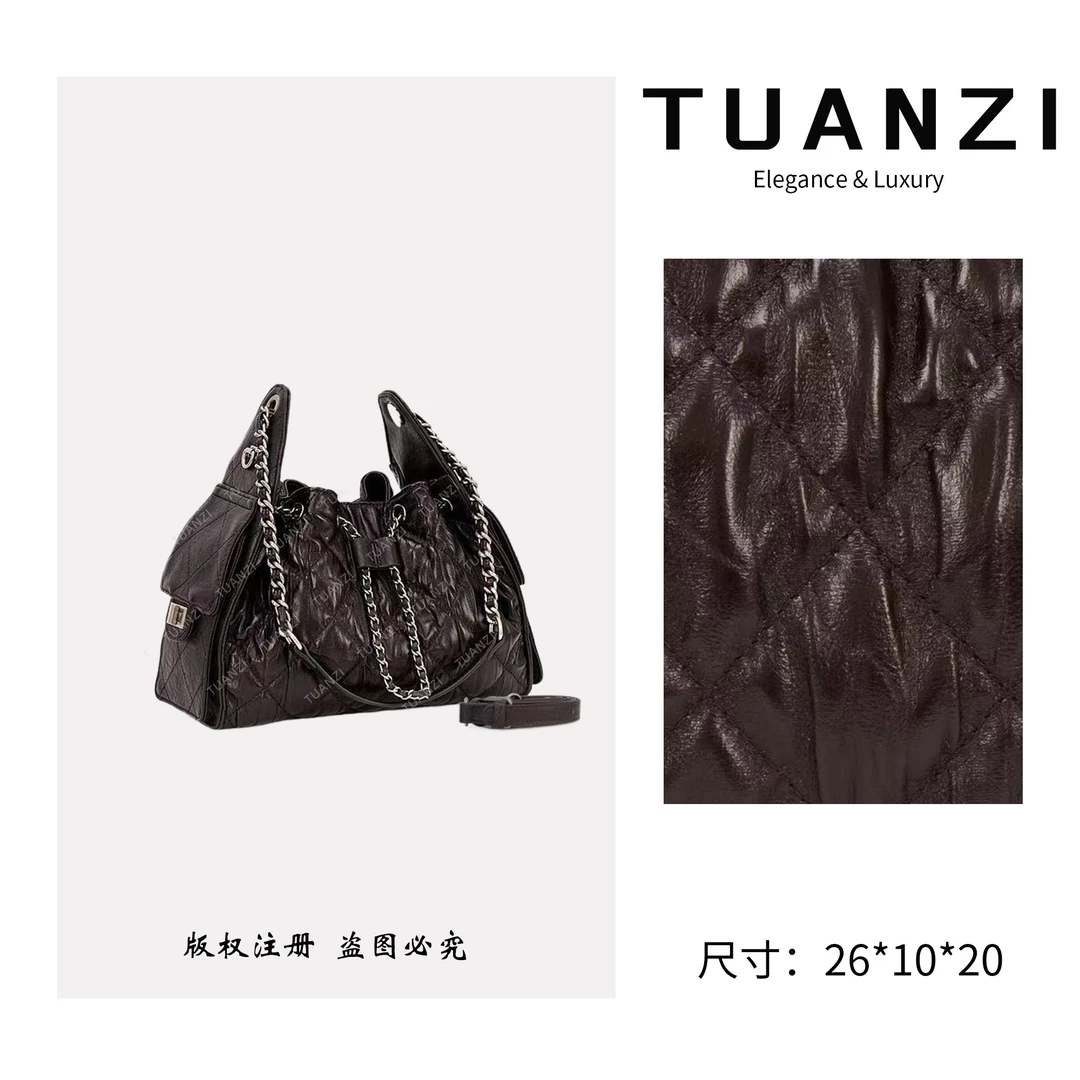 TUANZI『高端玩家』小众设计秋冬新款腋下包 ZT-D8033-泡芙咖