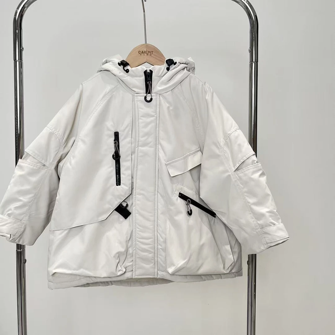 秋冬男童女童杏色外套 5102素系