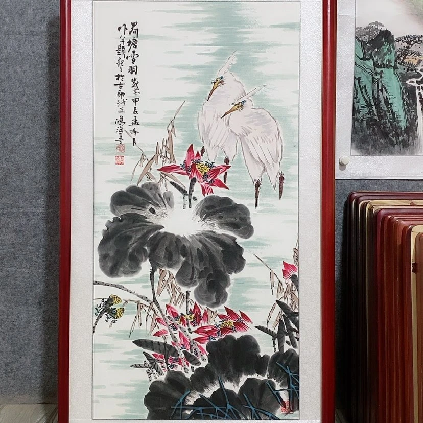 【闪购商品】国画书画作品带框125×65厘米