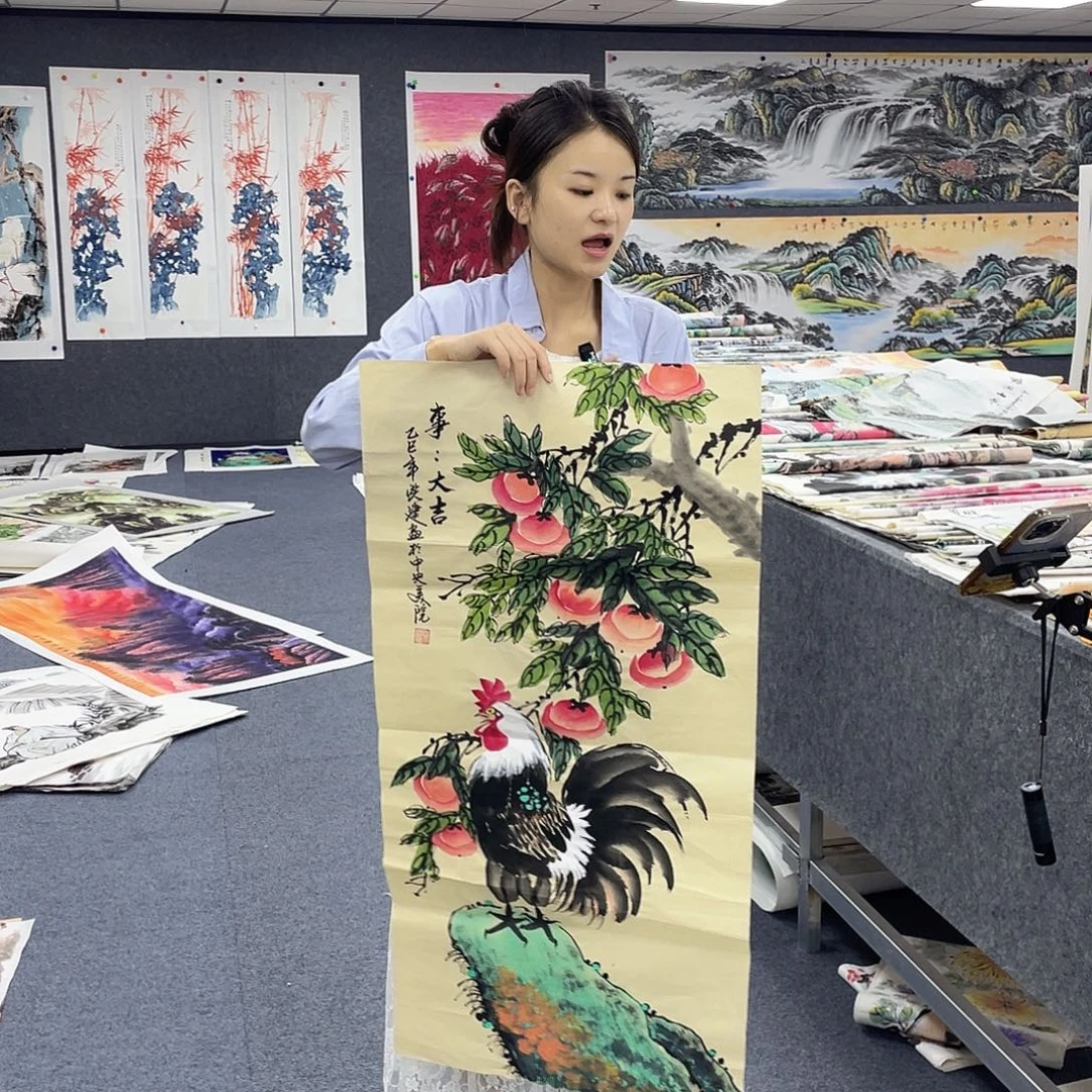 国画作品小姐姐放漏…