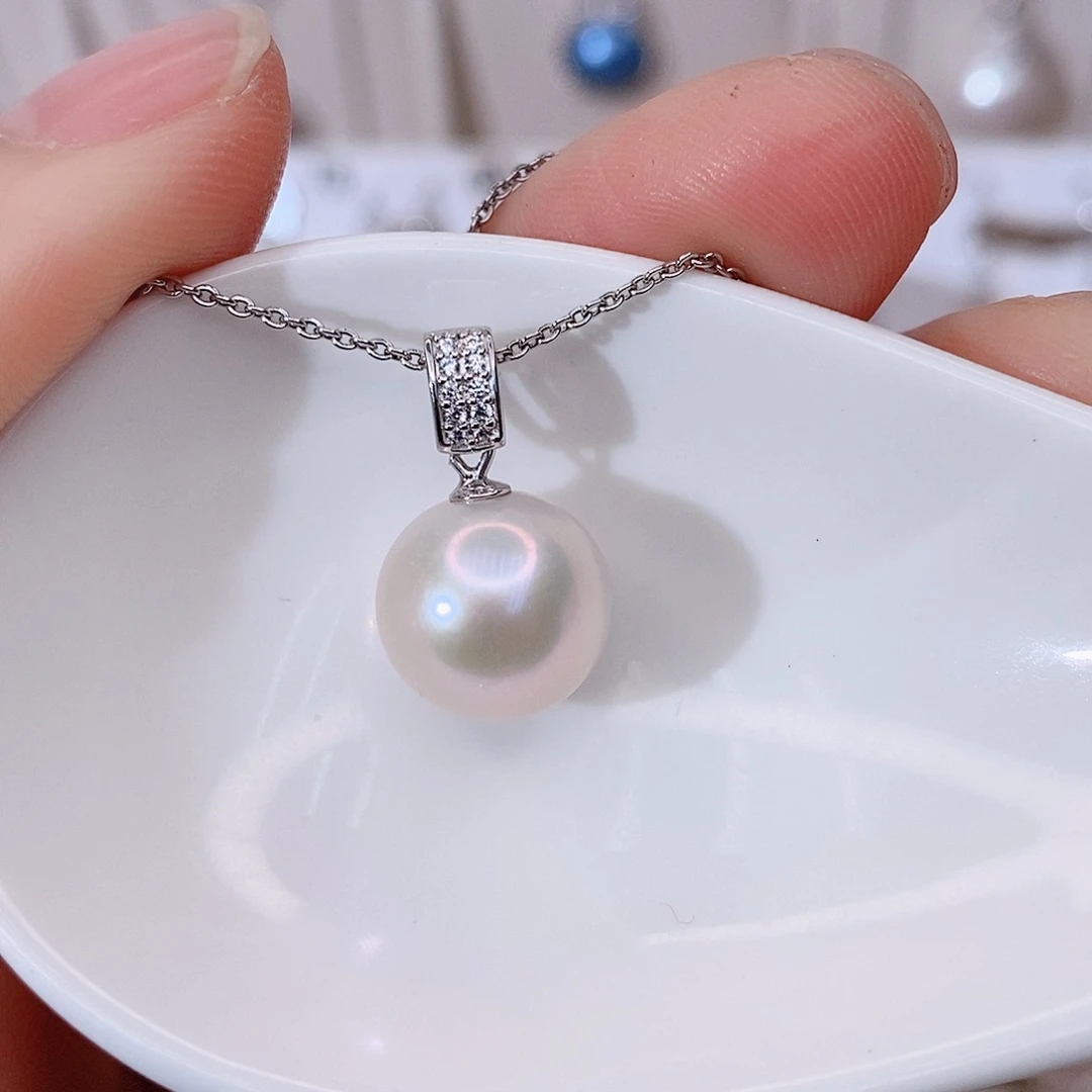 颈饰银S925镶嵌淡水珍珠