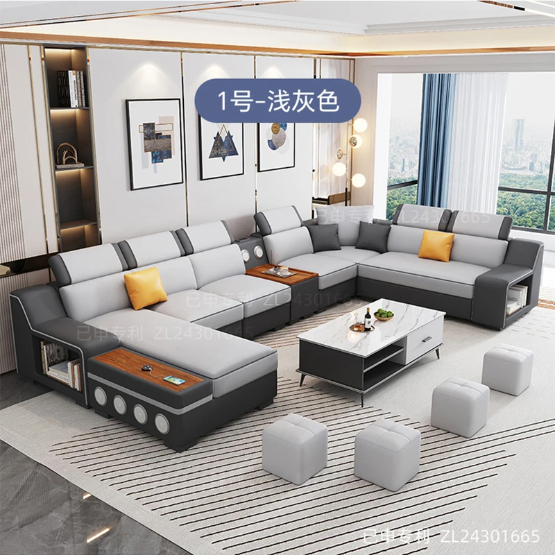 【866#客户专属】冬夏两用凉席客厅大户型现代简约贵妃科技布沙发