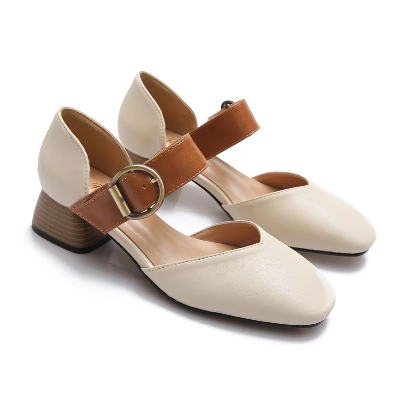 （捌）孤品专拍自链接！ 时尚真皮乐福马丽珍法式百搭软底