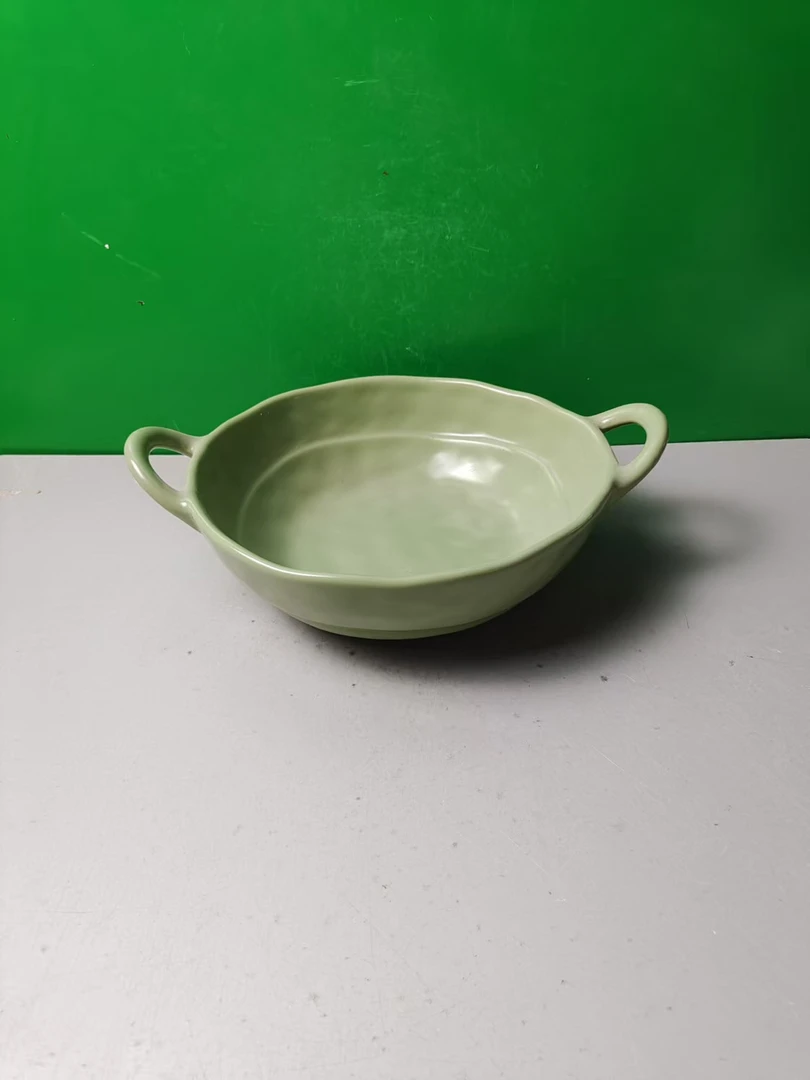 M1011 双耳碗1个（口径19，高6）陶瓷餐具 D1