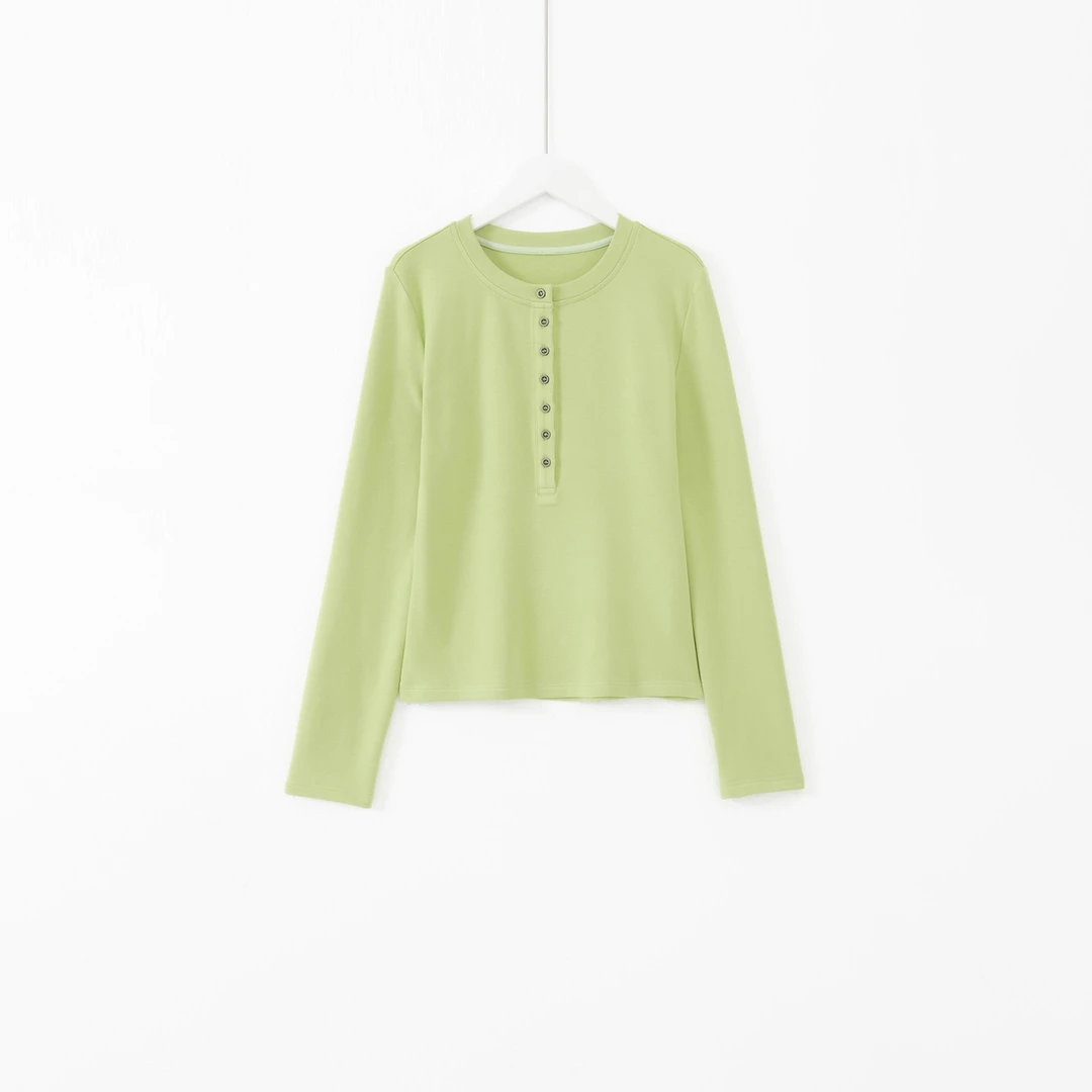 几里与麻 极简气质半襟长袖打底衫 2091445