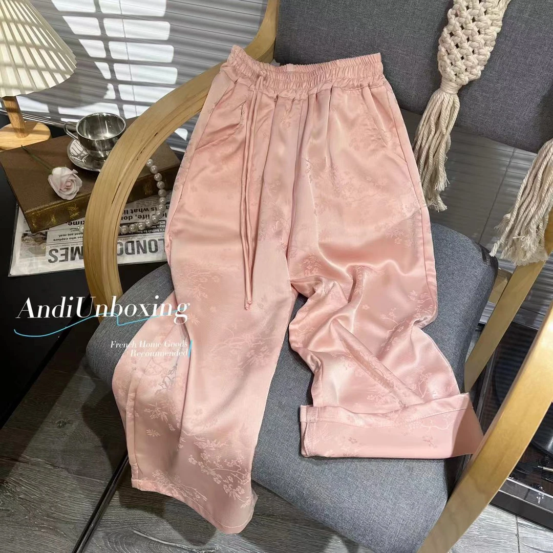 〖ANDI〗订制2024春季新款中大童国风直筒裤2124