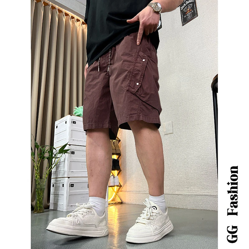 【cityboy】棉锦高定工装短裤夏季户外宽松多口袋休闲五分直筒短裤