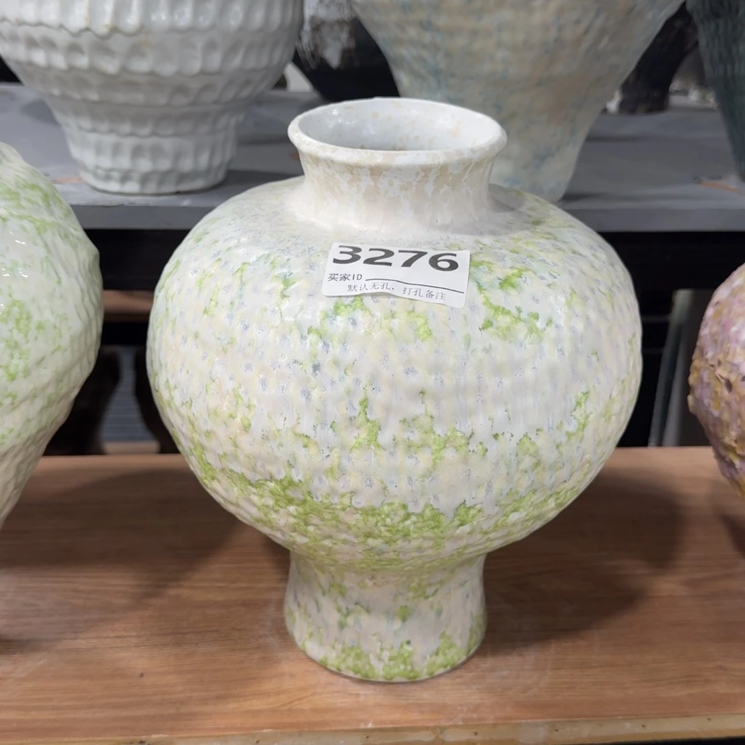 9***.摆件景德镇高温花瓶编码3276高30口8默认无孔