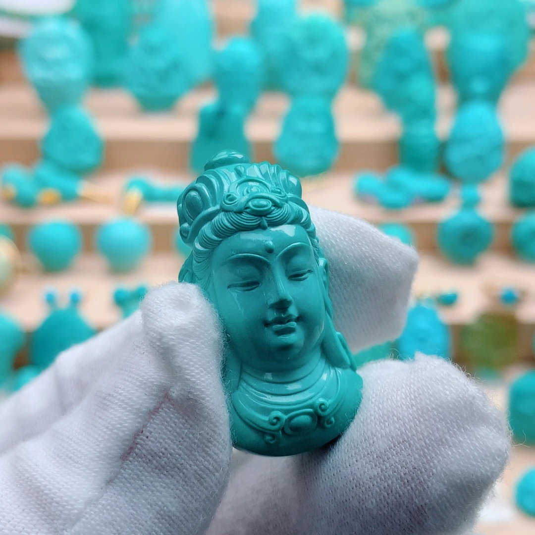 绿松石未镶嵌观音