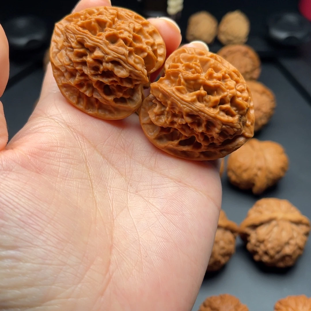 文玩核桃把件40苹果园打底