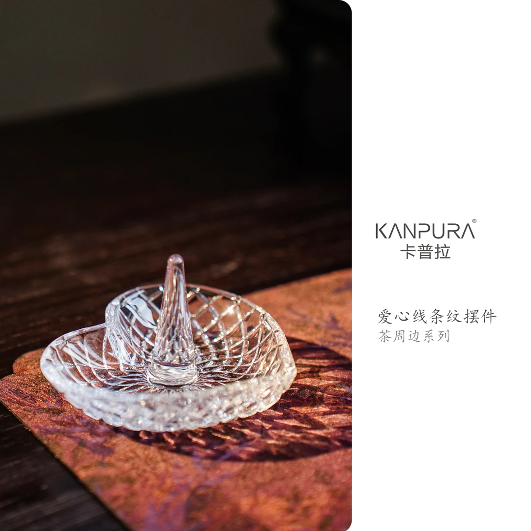 爱心线条纹摆件手工茶道茶具茶桌摆件