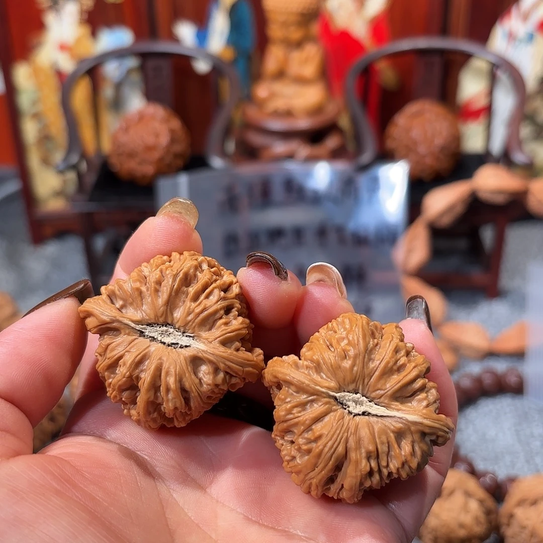 核桃文玩核桃密纹一对