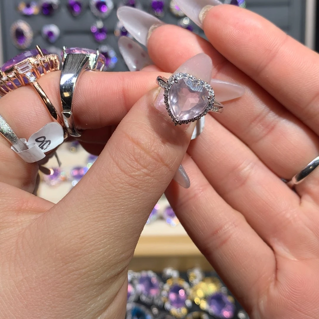 【闪购商品】水晶戒指银S925镶嵌容*戒指