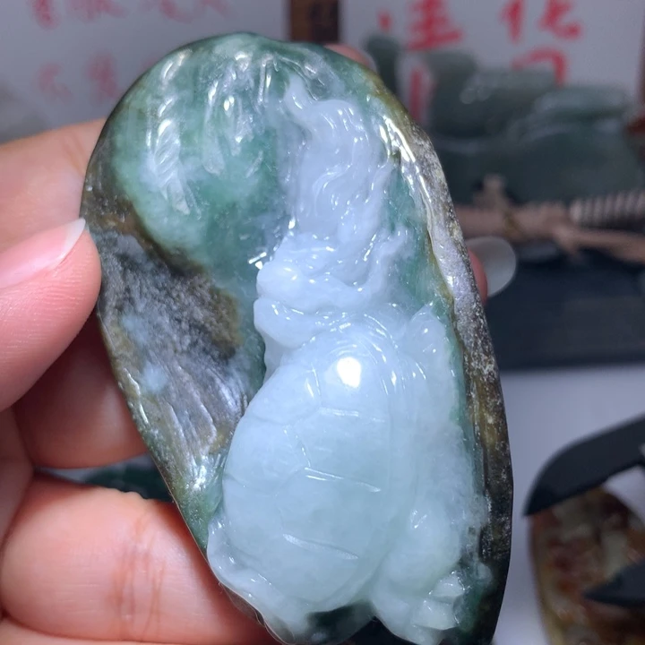 翡翠颈饰未镶嵌保真天然A货翡翠