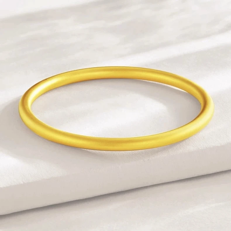 足金999手镯古法传承经典厚壁中空古法足金素圈手镯RSJ-00003G商品图