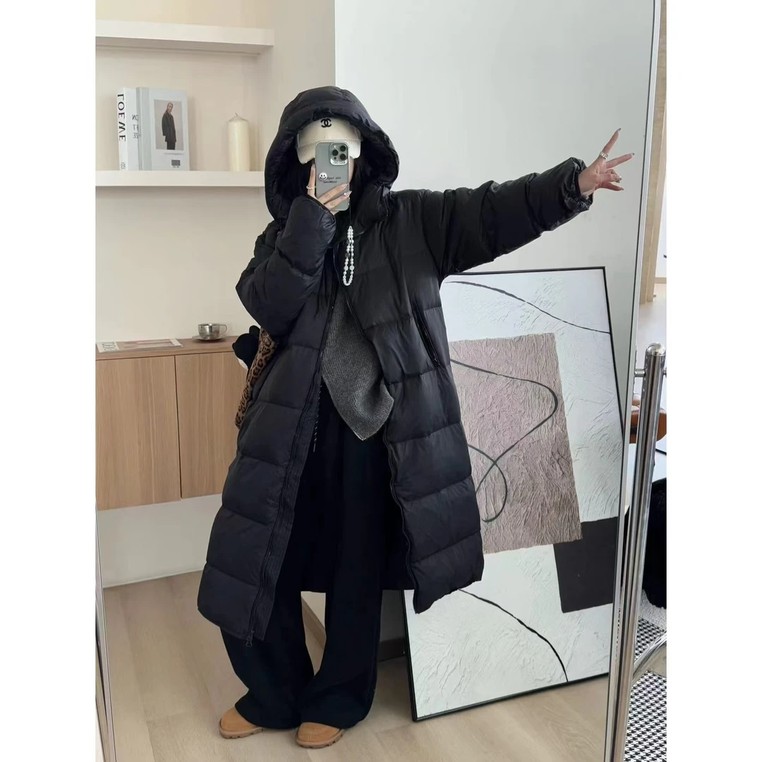 SP【大棉被羽绒服】 过膝长款宽松百搭一件过冬羽绒服长款加厚