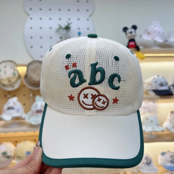 快乐校园ABC字母绣大遮阳防晒鸭舌帽71525